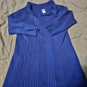 Just My Size Blue Ribbed Blouse
